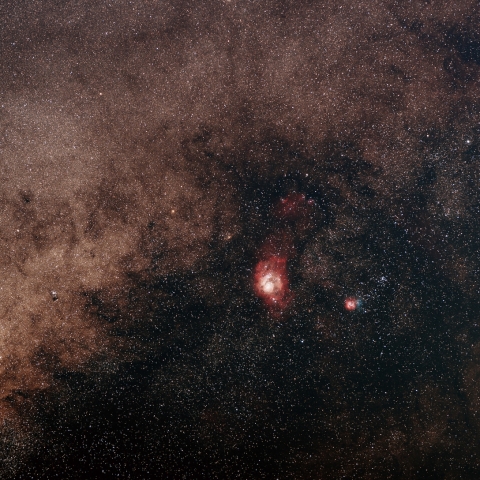 Trifid and Lagoon Nebula in Milkyway