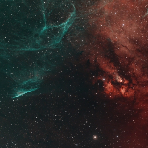 Pencil Nebula and Vela